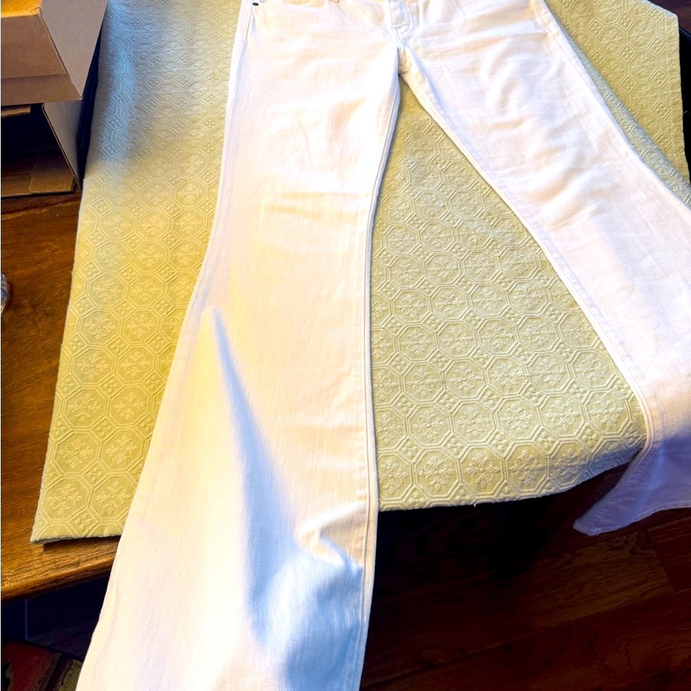 SOLD
Current/Elliott White Soft Cotton Denim Flare Jeans - Never Worn!
